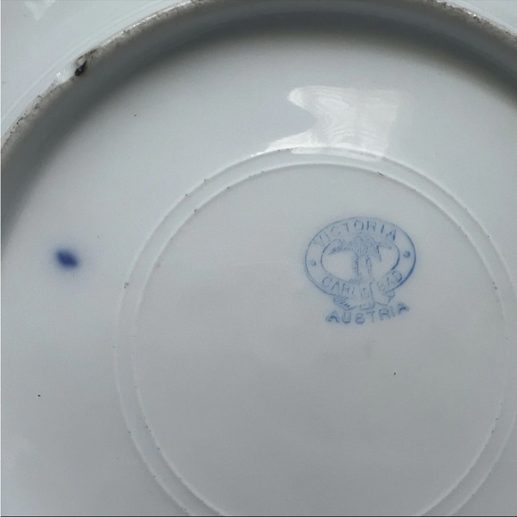 🚫SOLD🚫Antique Victoria Carlsbad Austria Gilded Cherub Portrait Plate Carl Larsen - Picture 5 of 6